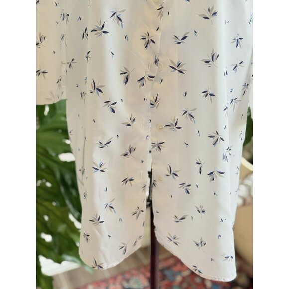 Symmetry White Blouse with Black Pattern - Picture 5 of 12